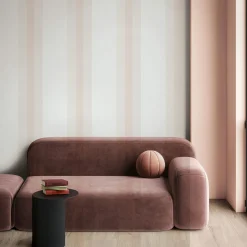 Vliestapete Streifen Muster Modern Weiß Rosa 82561