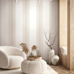Vliestapete Streifen Muster Modern Creme Beige 82564