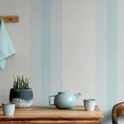 Vliestapete Streifen Muster Modern Hellblau 82562