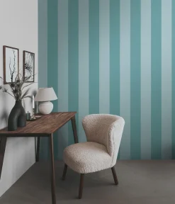 Vliestapete Streifen Struktur Blau Türkis 3979-28