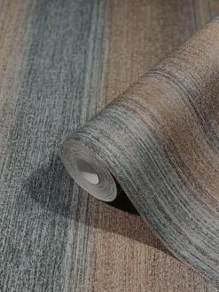 Vliestapete Streifen Struktur Glanz braun kupfer 32838
