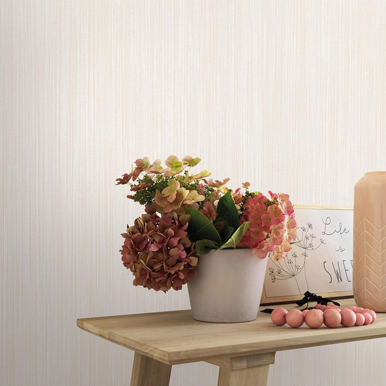 Vliestapete Streifen Struktur creme beige 10252-14