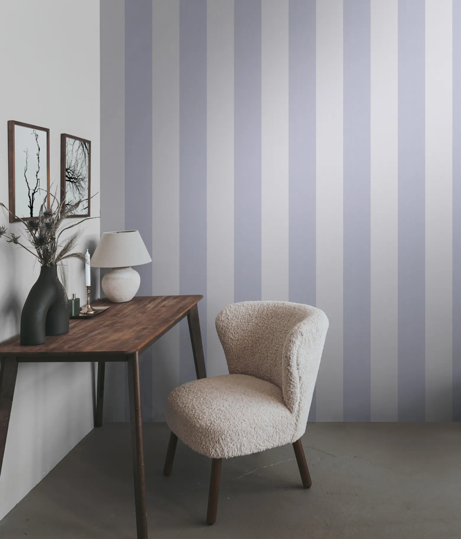 Vliestapete Streifen Struktur Blau Lila 3979-04