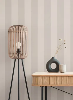 Vliestapete Streifen Struktur Grau Beige 3979-73