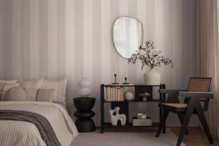 Vliestapete Streifen Struktur Grau Beige 3979-73