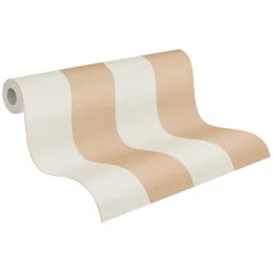 Vliestapete Streifen Struktur Gelb Creme 3979-42
