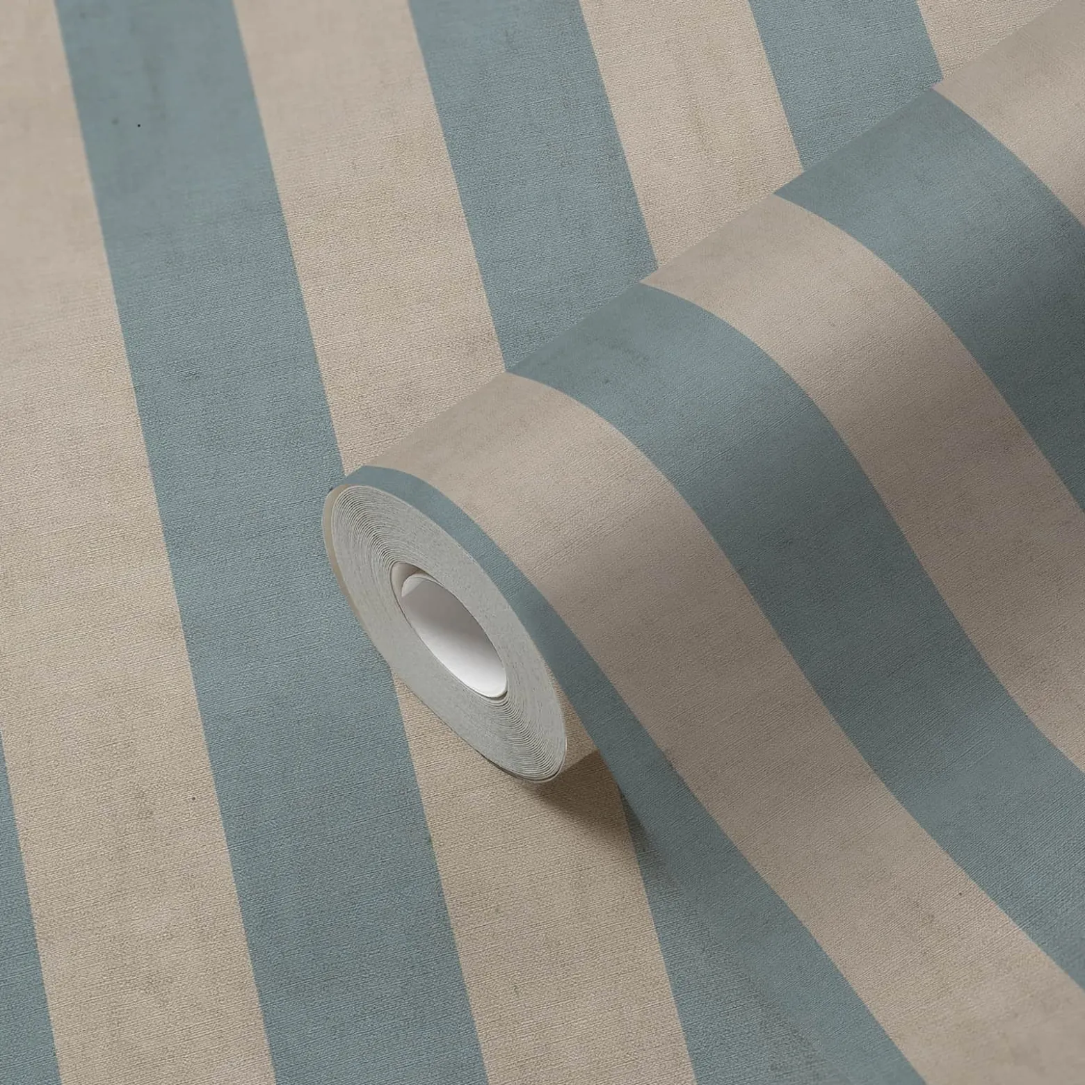 Vliestapete Streifen Textiloptik Blau Beige 78226-3