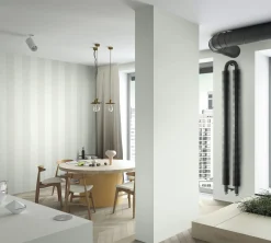 Vliestapete Streifen Textil Optik Grün Grau 47636