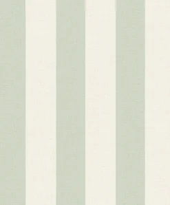 Vliestapete Streifen Textil Optik Creme Grün MN4009