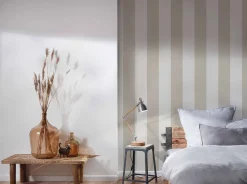 Vliestapete Streifen weiß beige 37554-3 | 375543