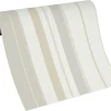Vliestapete Streifen weiß grau beige 10139-31