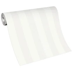 Vliestapete Streifen Weiß Silber Metallic 10361-01