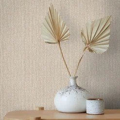 Vliestapete Strick Muster 3D-Optik Beige Braun 47484