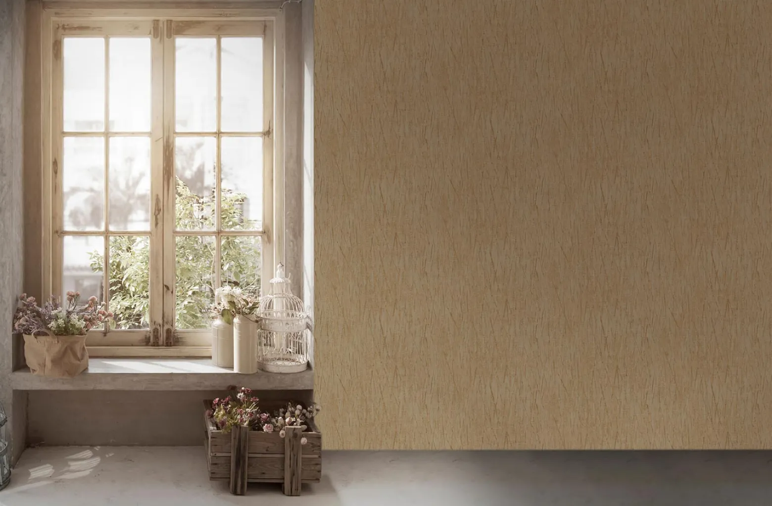Vliestapete Struktur Beige Kupfer Metallic 38598-5