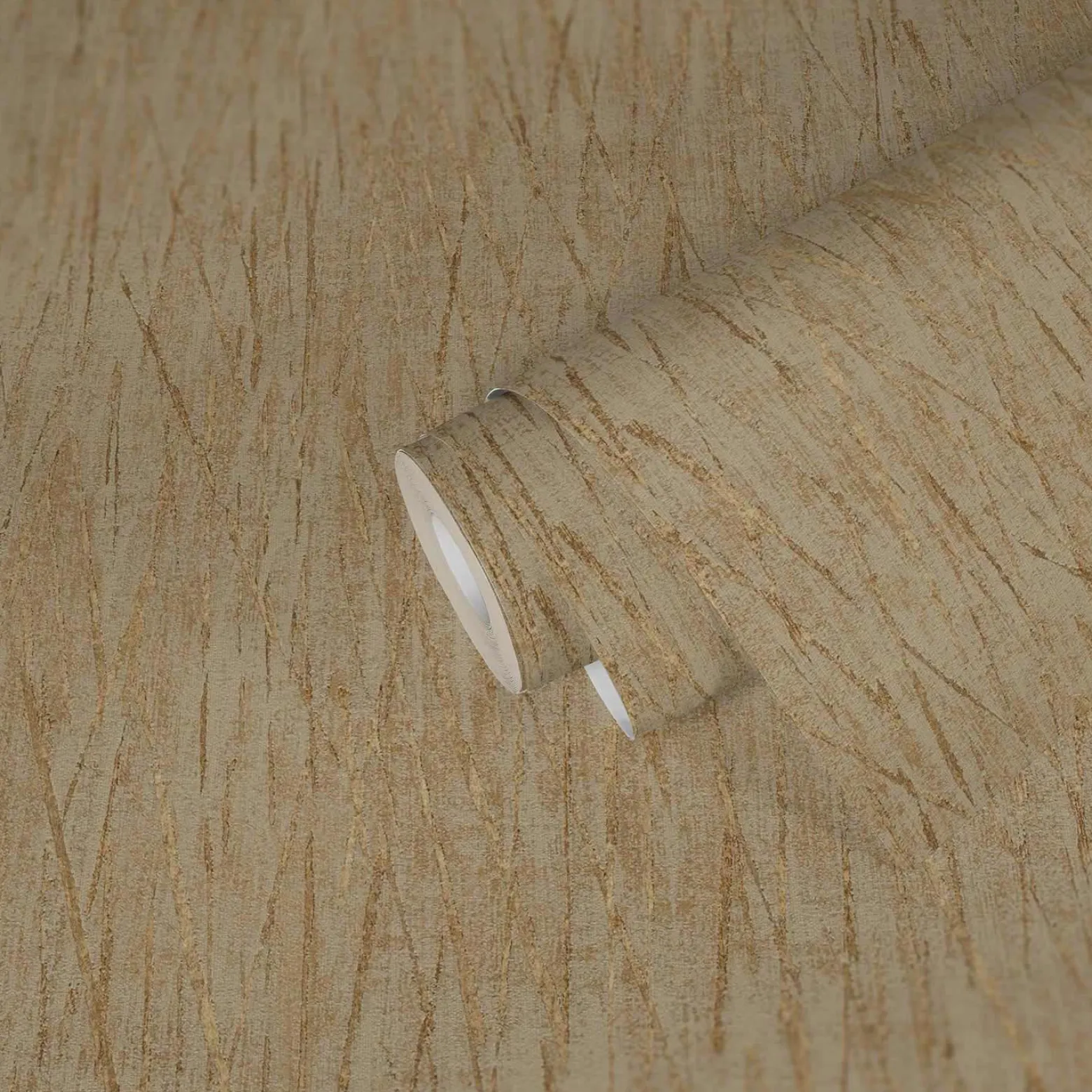 Vliestapete Struktur Beige Kupfer Metallic 38598-5