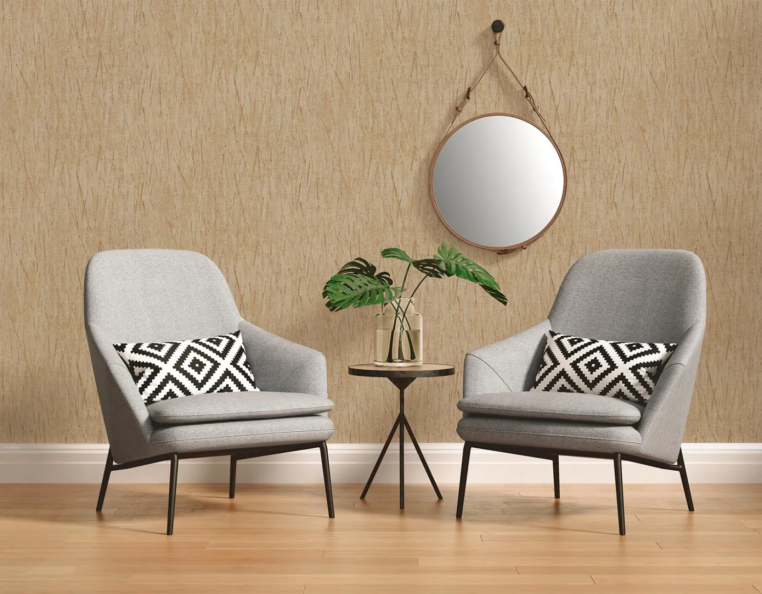 Vliestapete Struktur Beige Kupfer Metallic 38598-5