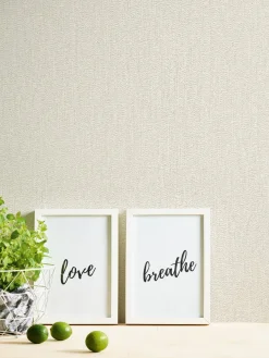 Vliestapete Struktur Creme Beige Metallic 39026-1