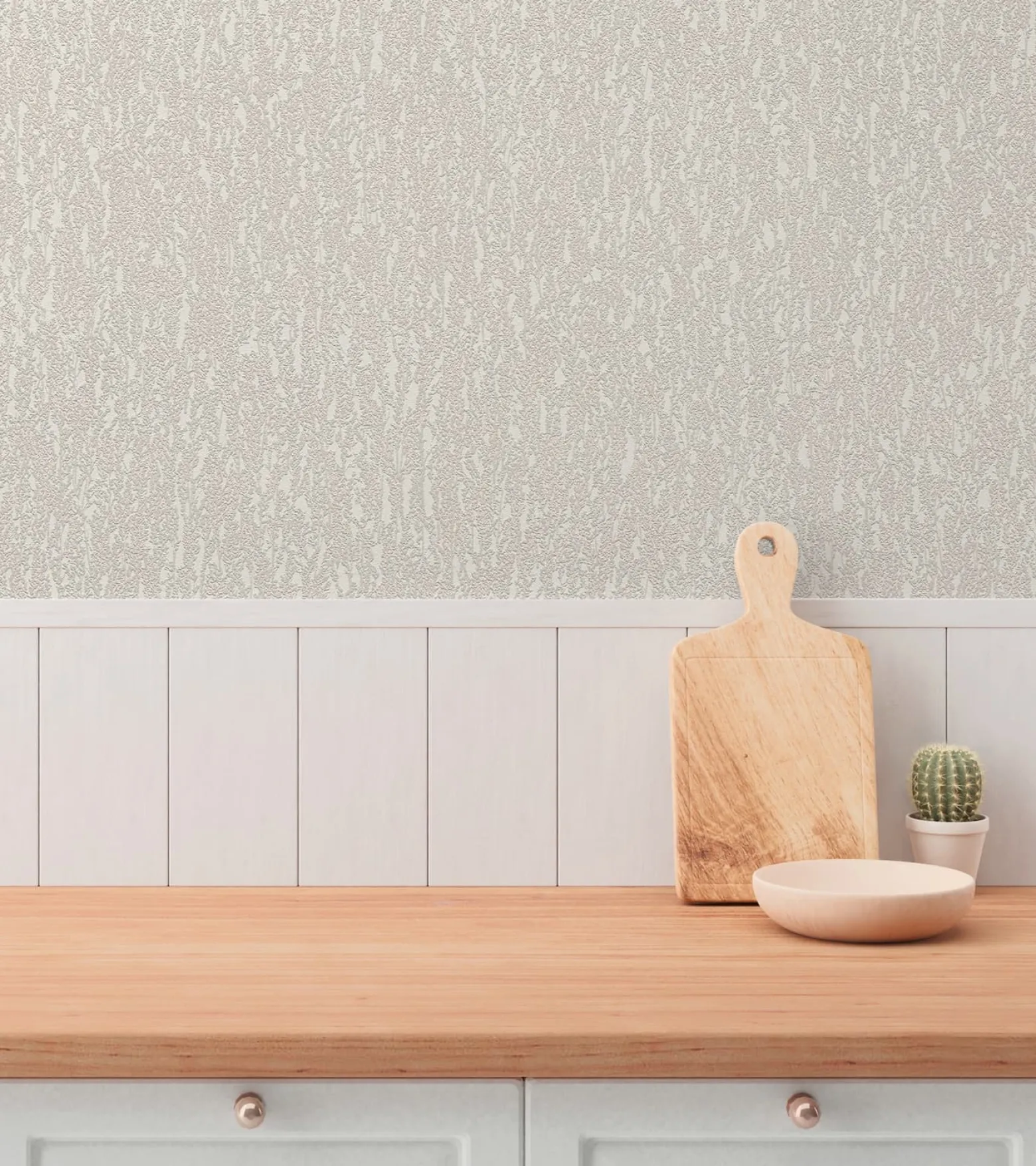 Vliestapete Struktur Floral Grau Creme Glitzer 79095-1