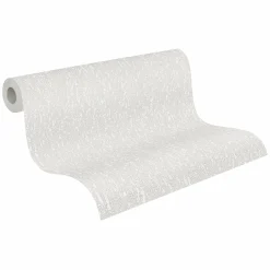 Vliestapete Struktur Floral Grau Creme Glitzer 79095-1
