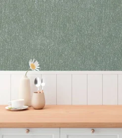 Vliestapete Struktur Floral Dunkelgrün Glitzer 79095-2