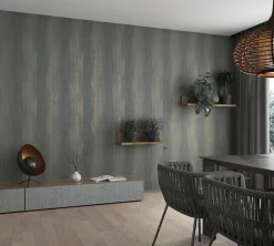 Vliestapete Struktur Glitzer anthrazit Hailey 82230