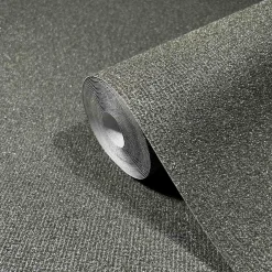 Vliestapete Struktur Granulat Dunkelgrau Glitzer 86555