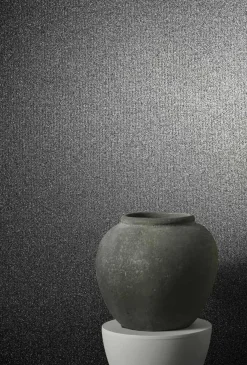 Vliestapete Struktur Granulat Anthrazit Glitzer 86557