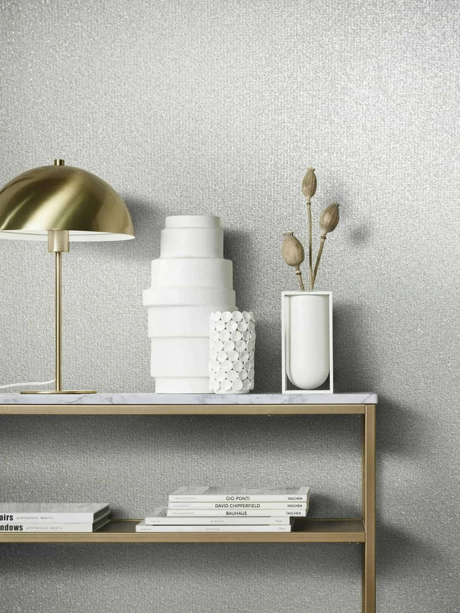 Vliestapete Struktur Granulat Creme Glitzer 86552
