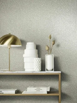 Vliestapete Struktur Granulat Beige Glitzer 86553