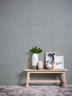 Vliestapete Struktur Grau Silber Metallic 38598-1