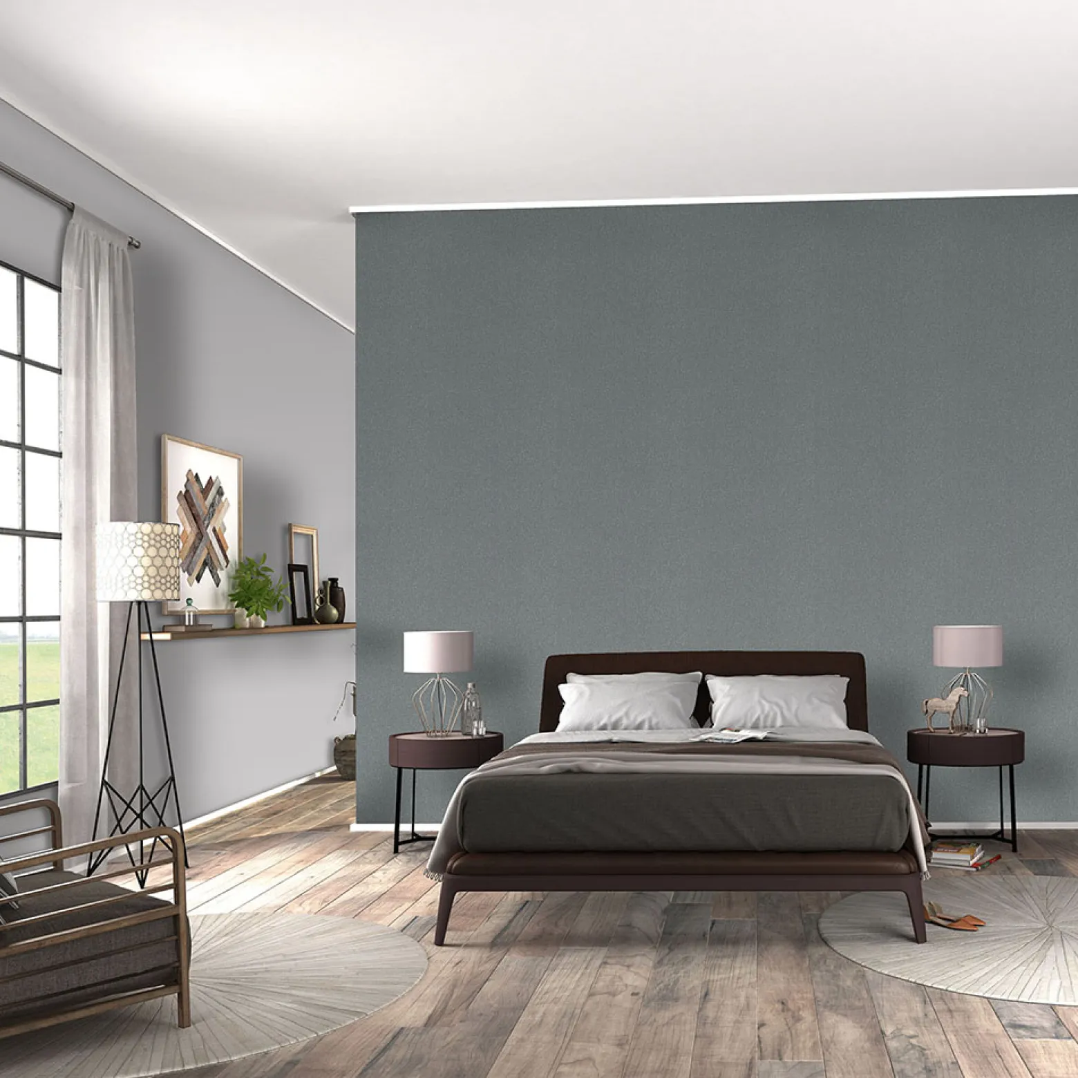 Vliestapete Struktur Grob Grau Silber Metallic 10341-47