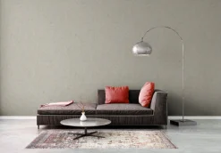 Vliestapete Strukturiert Hellgrau Gold Metallic 38977-1
