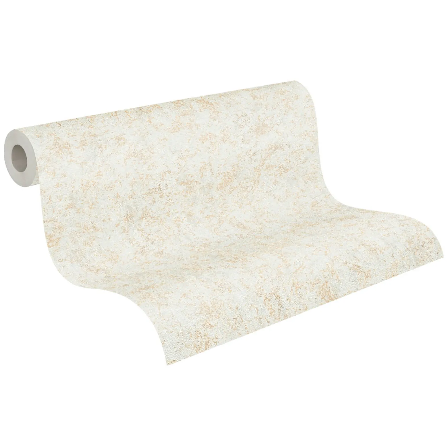 Vliestapete Strukturiert Hellgrau Gold Metallic 38977-1