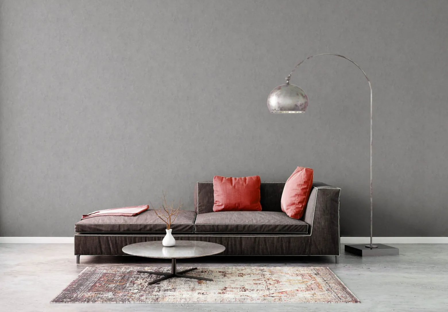 Vliestapete Strukturiert Uni Grau Silber Metallic 39036-2