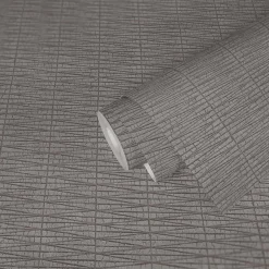 Vliestapete Struktur Linien Grau Silber Metallic 38597-6