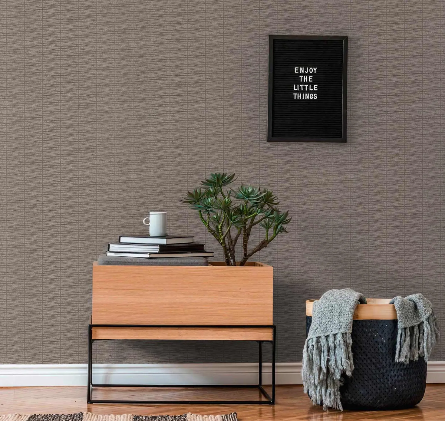 Vliestapete Struktur Linien Grau Silber Metallic 38597-6