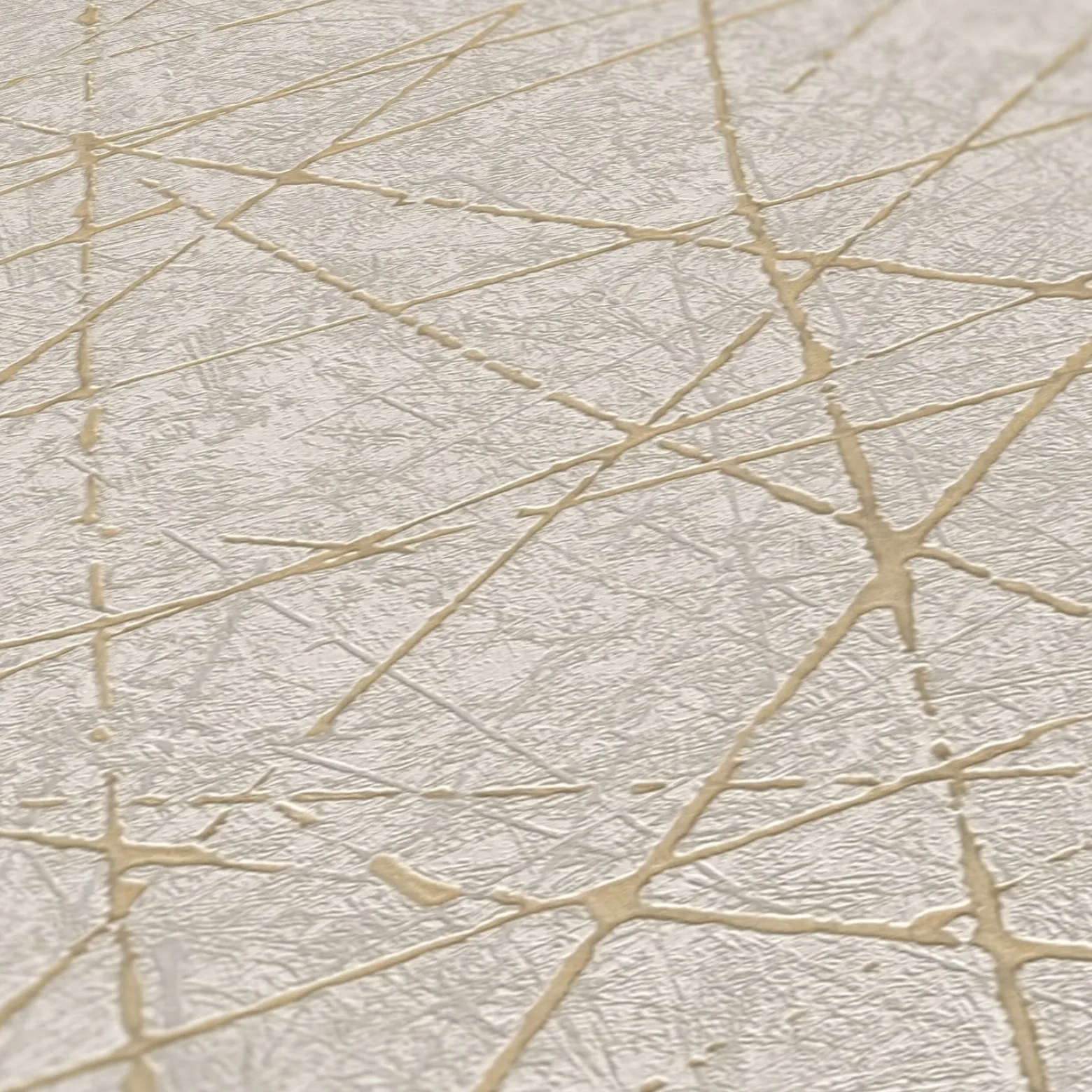 Vliestapete Struktur Linien Metallic Beige Gold 39177-3