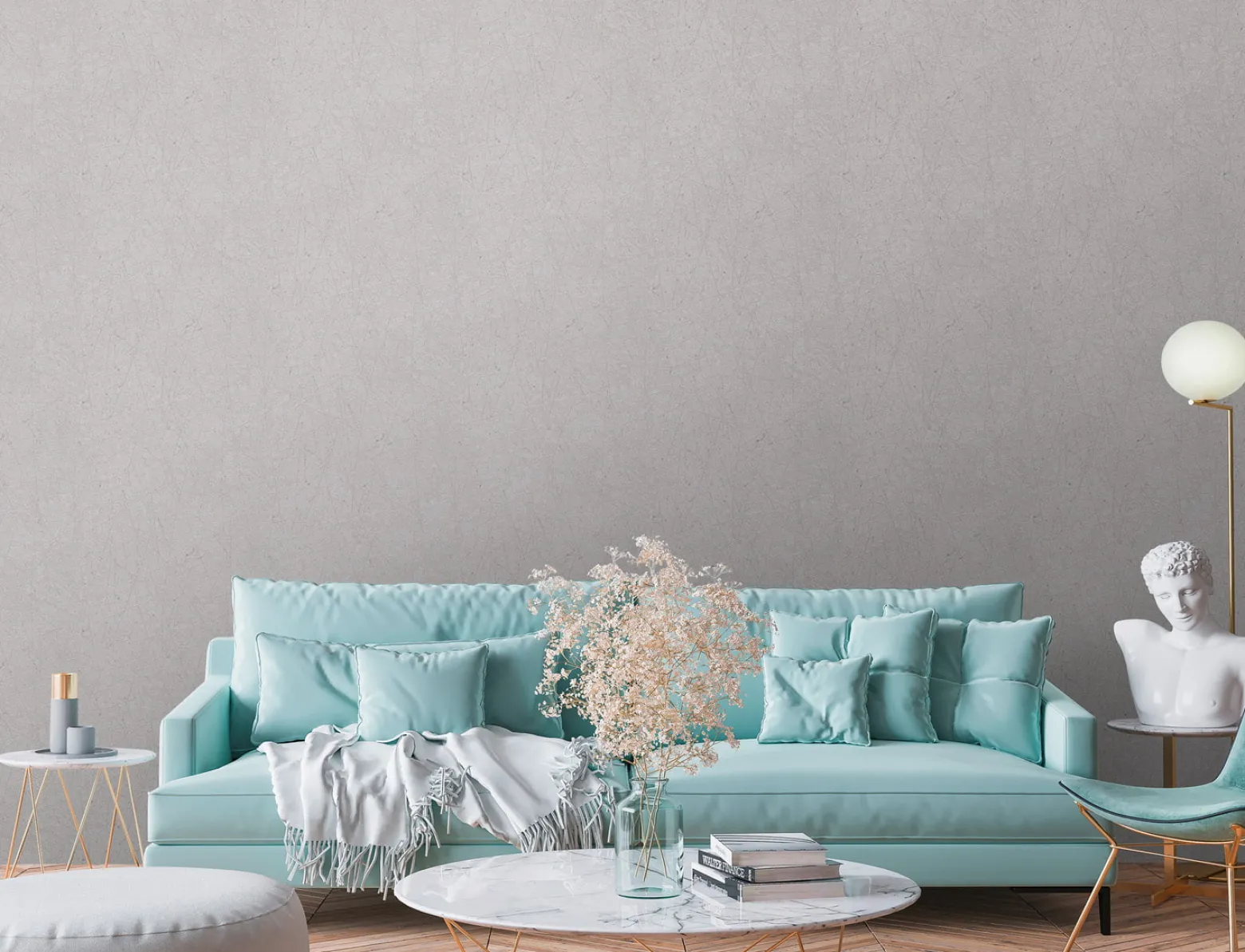 Vliestapete Struktur Linien Metallic Grau Silber 39177-2