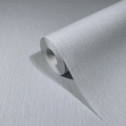 Vliestapete Struktur Linien Uni Blau Grau 82381