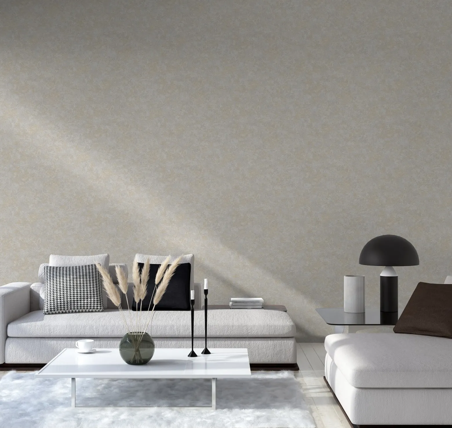 Vliestapete Struktur Meliert grau gold Glanz 37902-3