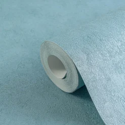 Vliestapete Struktur Putzoptik Blau Glanz 78227-2