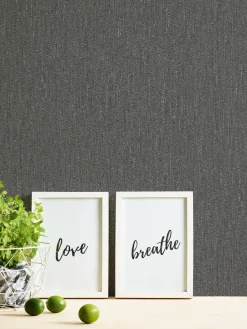 Vliestapete Struktur Schwarz Silber Metallic 39026-7