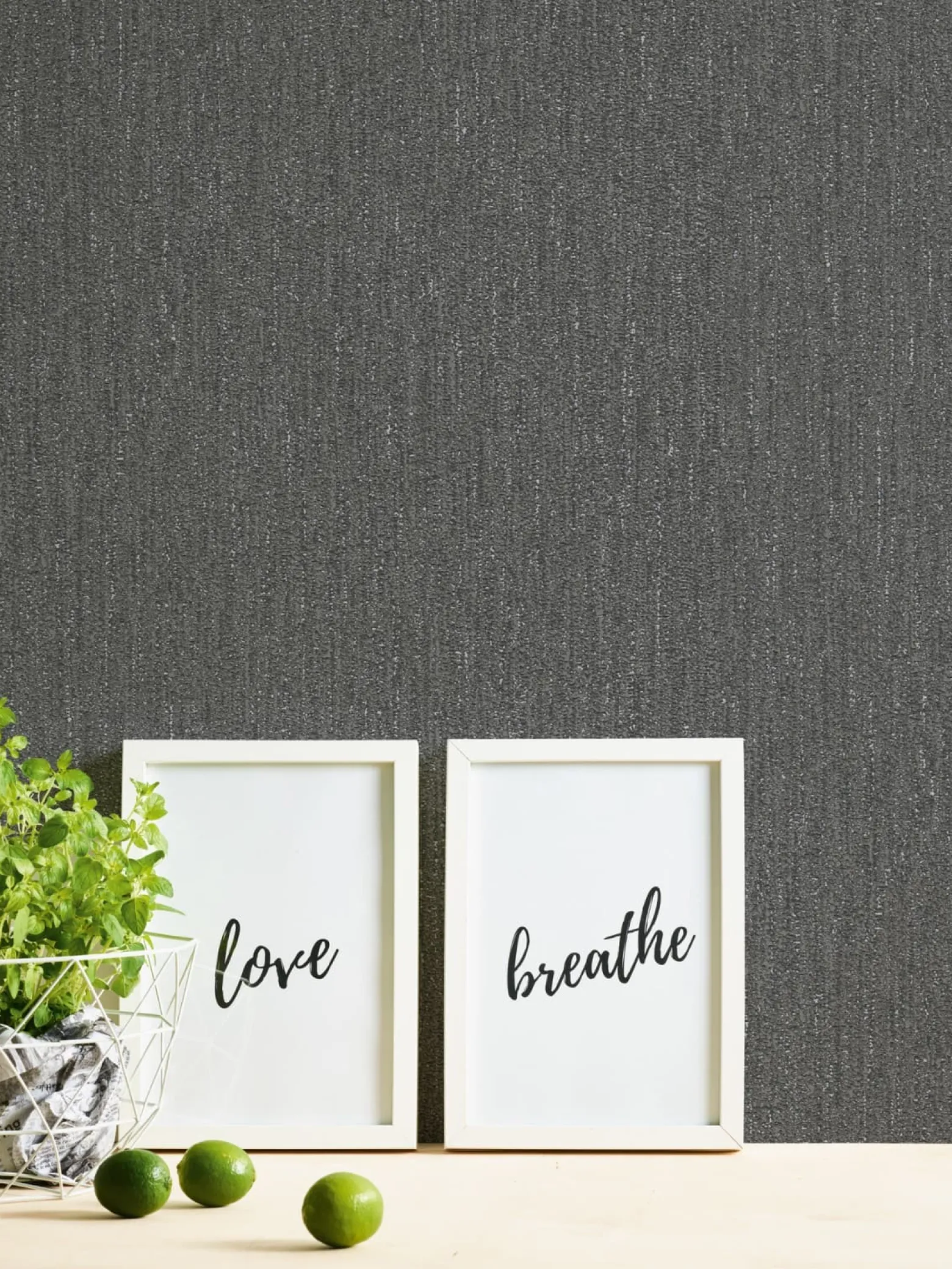 Vliestapete Struktur Schwarz Silber Metallic 39026-7