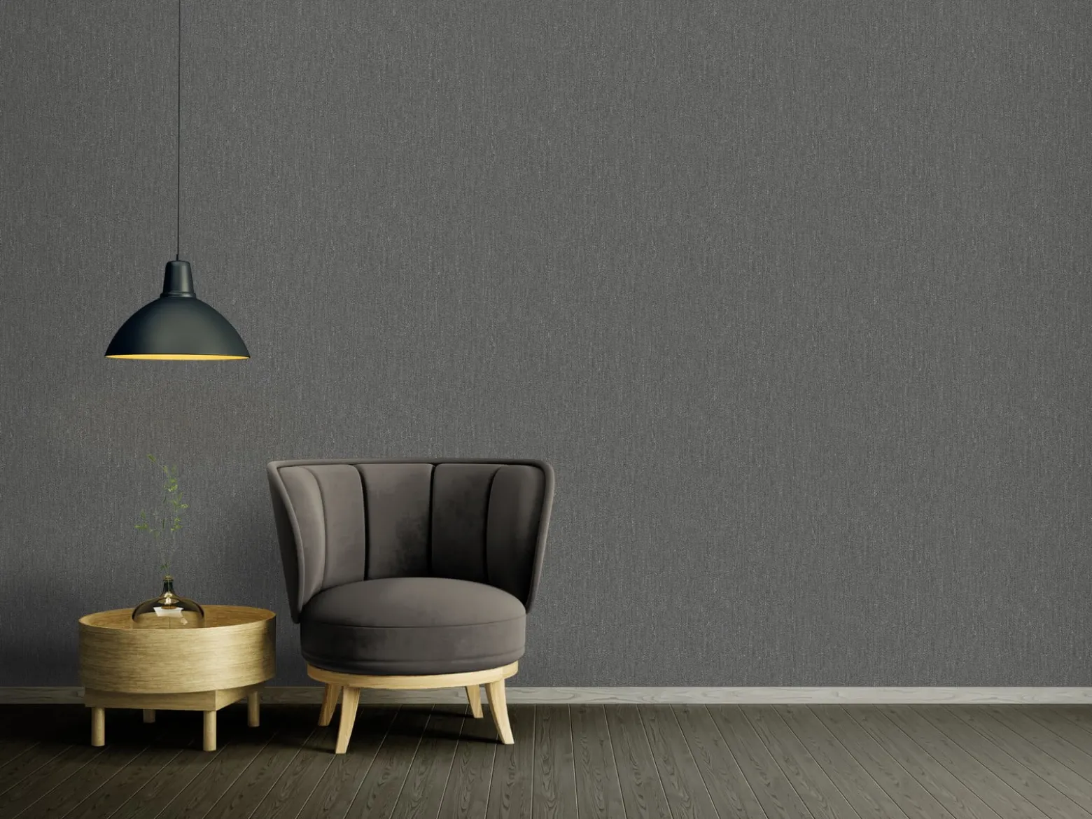 Vliestapete Struktur Schwarz Silber Metallic 39026-7