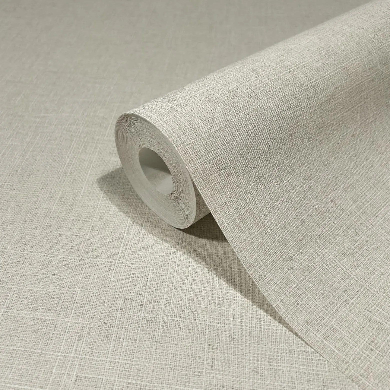Vliestapete Struktur Textiloptik Uni Creme Beige 33391