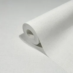 Vliestapete Struktur Textiloptik Uni Weiß Creme 33390