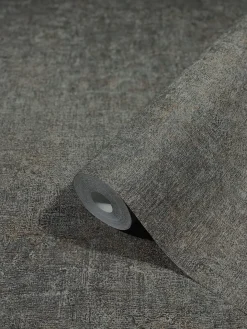 Vliestapete Struktur Uni Patina Metallic anthrazit 32828