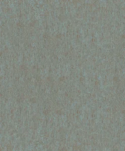 Vliestapete Struktur Uni Shabby Blau Kupfer Metallic 35526