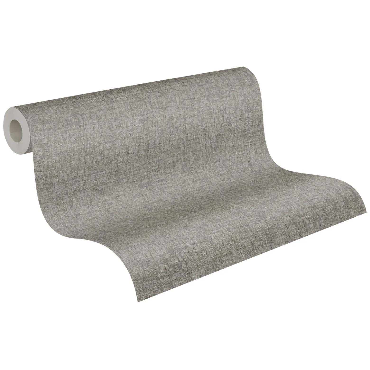 Vliestapete Struktur Used-Look Grau Metallic 39564-4