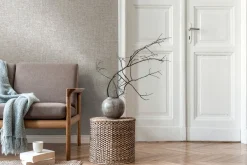 Vliestapete Struktur Used-Look Grau Metallic 39564-4